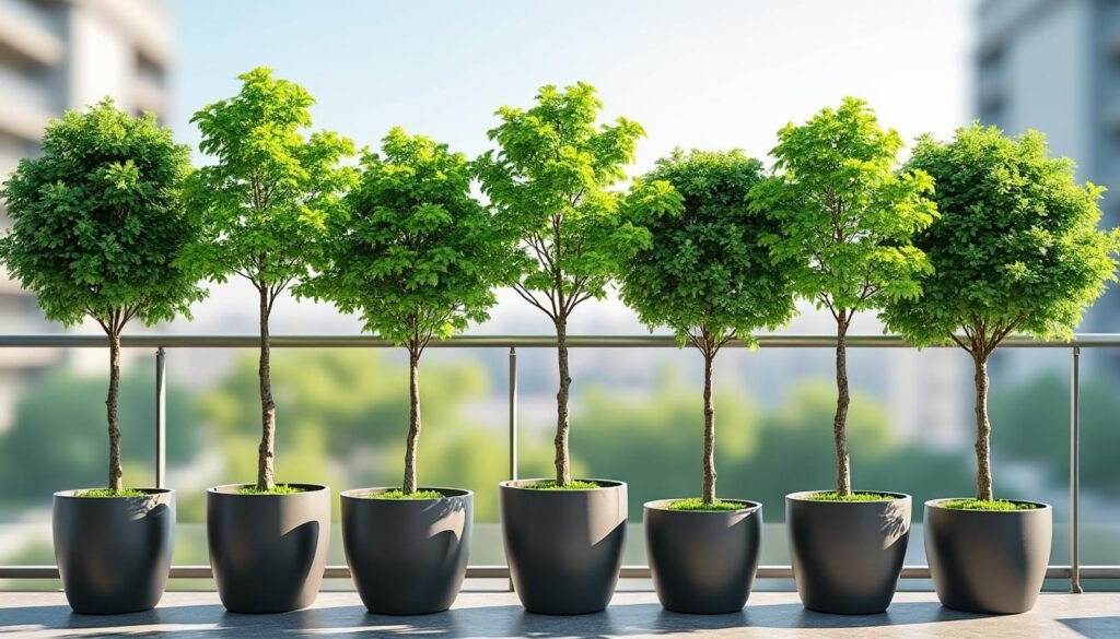 découvrez 7 arbres faciles à cultiver en pot sur votre balcon pour un jardin extérieur résistant et décoratif toute l'année.