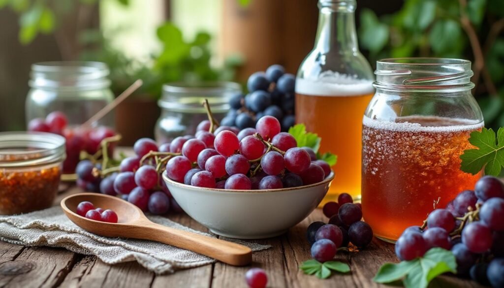 découvrez comment fabriquer facilement votre propre vinaigre de fruit à partir de raisins frais grâce à notre guide complet et illustré.