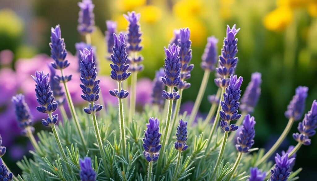 découvrez la lavande hidcote, une variété naine de lavandula angustifolia aux magnifiques épis bleu violet, idéale pour embellir votre jardin avec ses couleurs éclatantes et son parfum envoûtant.
