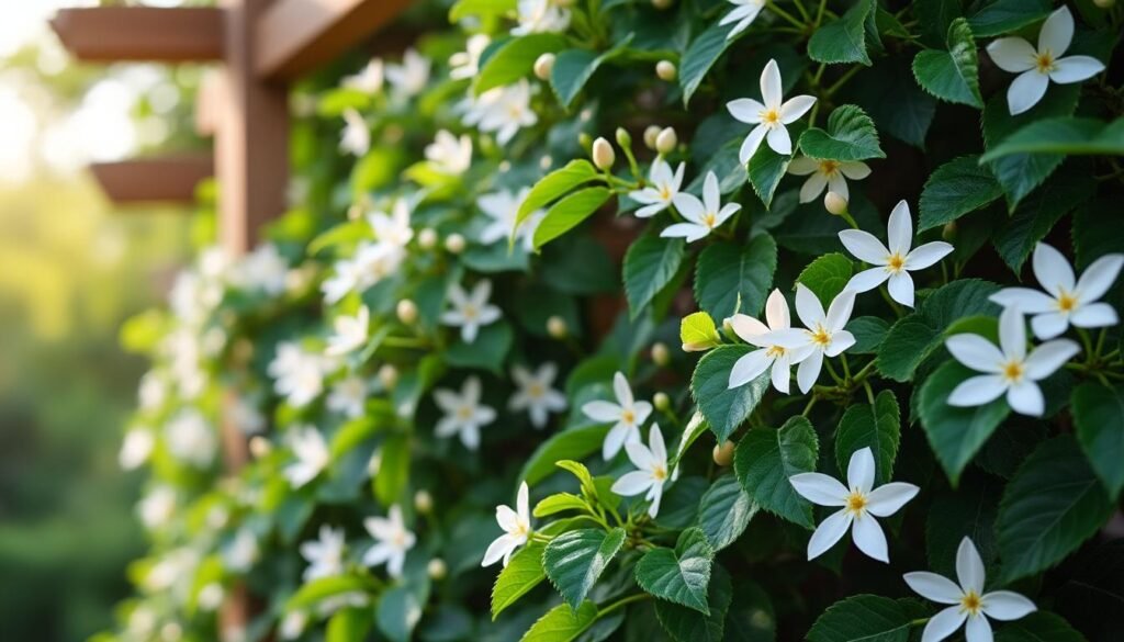 découvrez le jasmin étoilé trachelospermum, une plante grimpante persistante offrant une floraison abondante et un parfum envoûtant, parfaite pour embellir votre jardin toute l'année.