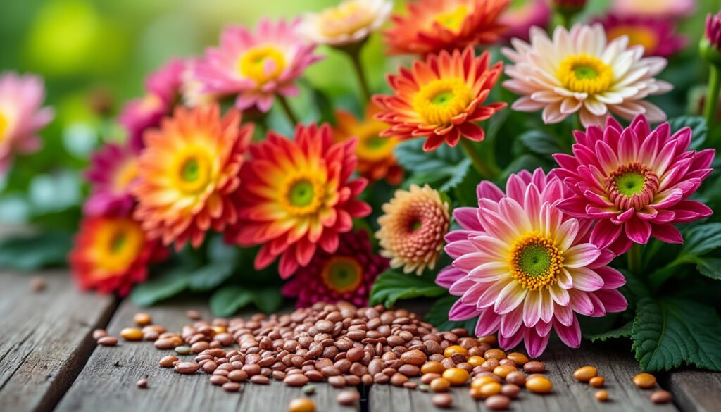 découvrez tout sur le chrysanthemum chrysanthemum carinatum rainbow, ses graines et ses magnifiques coloris mélangés, parfaits pour égayer votre jardin avec une explosion de couleurs.