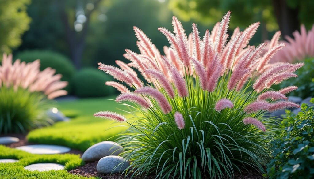 découvrez le pennisetum alopecuroides red head, une graminée élégante aux écouvillons rose argenté, idéale pour sublimer et apporter une touche de douceur à votre jardin.
