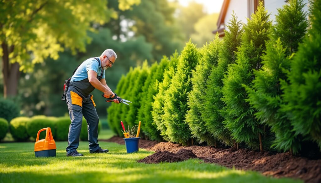 découvrez comment planter, entretenir et tailler vos thuyas pour créer une haie parfaite. conseils pratiques et astuces pour un jardin verdoyant et harmonieux.