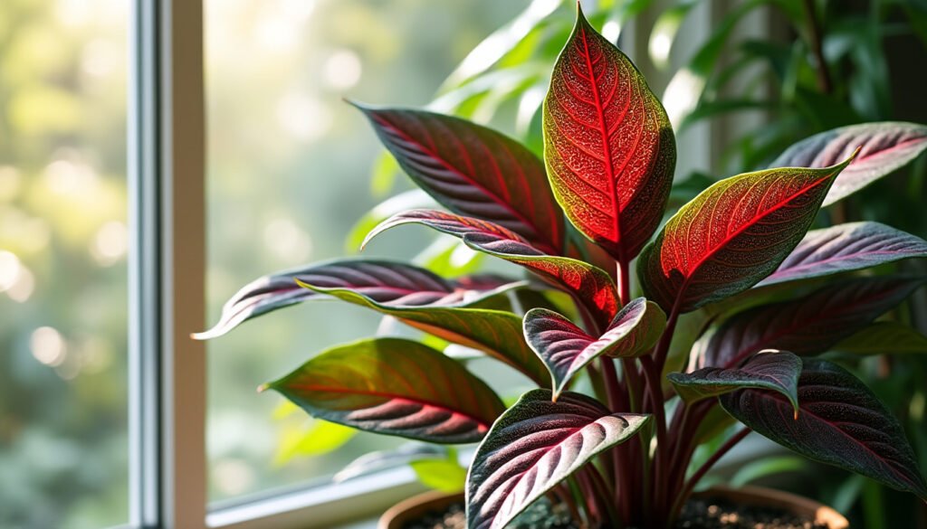 découvrez l'hypoestes phyllostachya hippo red, une plante d'intérieur au feuillage rouge et vert tacheté, idéale pour apporter une touche colorée et originale à votre décoration.